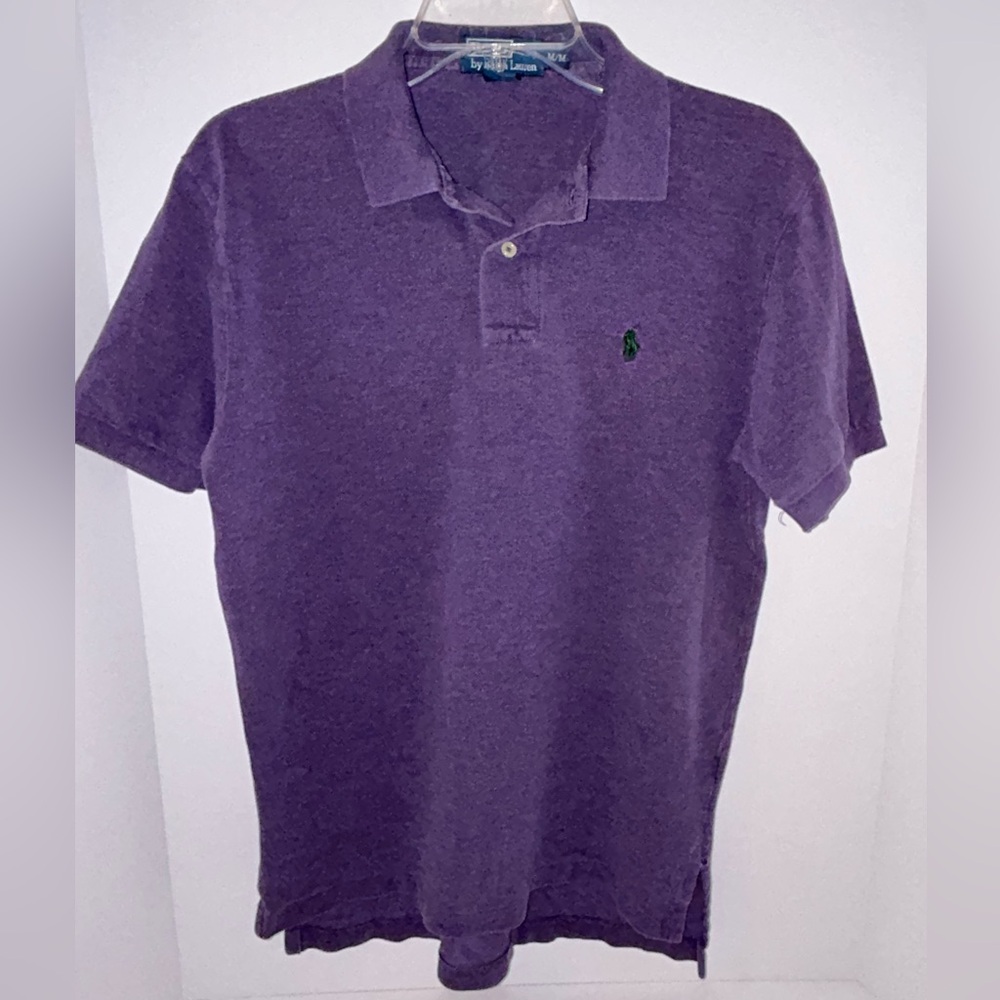 Polo Ralph Lauren VINTAGE heather purple short sleeve men’s polo size Medium